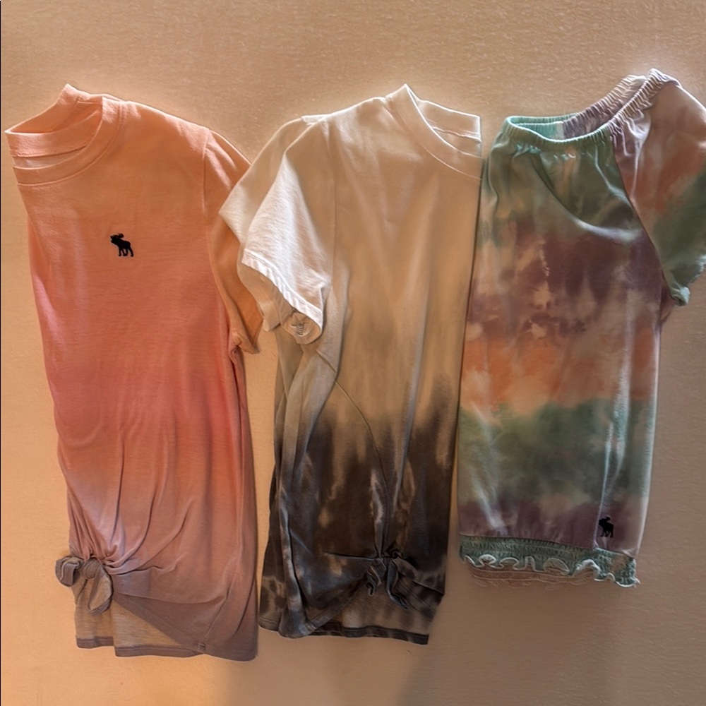 Abercrombie Fitch Kids Tie-Dye T-Shirt Lot of 3 15/16